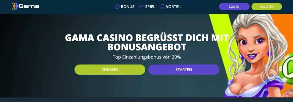 Gama Casino – 100 Freispiele und 400 € Willkommensbonus jetzt sichern